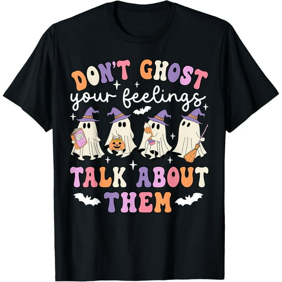 Premium model-Unisex-100% cotton-Dont Ghost Your Feeling Halloween School Counselor Halloween T-Shirt