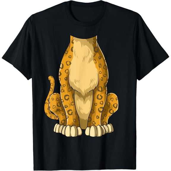 Premium model-Unisex-100% cotton-Easy Leopard Costume Leopard Body Headless Leopard Costume T-Shirt