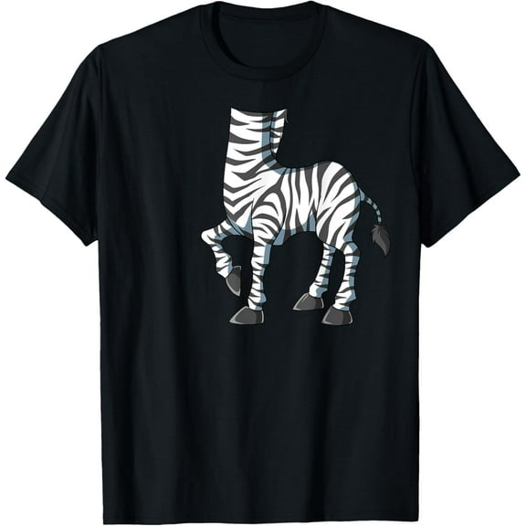 Premium model-Unisex-100% cotton-Easy Zebra Costume Zebra Body Headless Zebra Costume T-Shirt