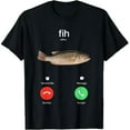 thumbnail image 1 of Premium model-Unisex-100% cotton-Fih Calling Remind me Message Decline Accept Phone Call Funny Meme Fish T-Shirt Women Men, 1 of 4