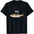 thumbnail image 1 of Premium model-Unisex-100% cotton-“Fih” Funny Misspelled Fish Meme, Simple Humor T-Shirt, 1 of 4