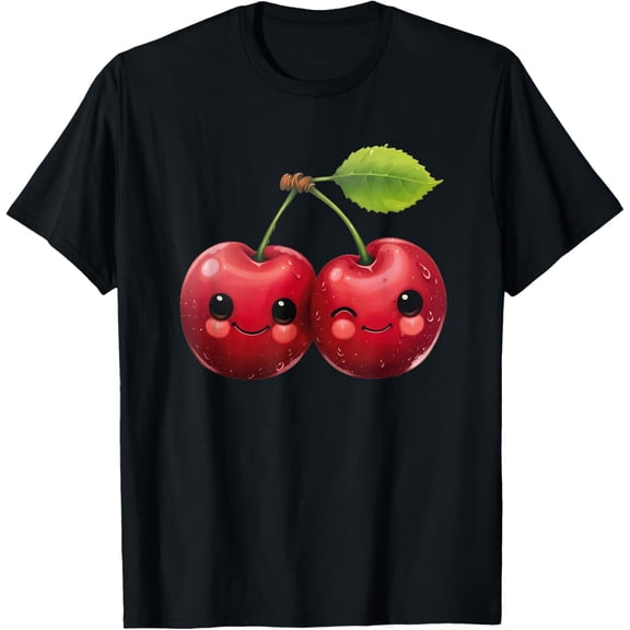Premium model-Unisex-100% cotton-Funny Cherries Cherry T-Shirt