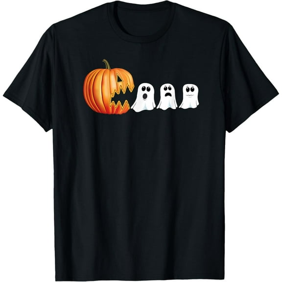 Premium model-Unisex-100% cotton-Funny Halloween Pumpkin Ghosts Jack o Lantern T-Shirt