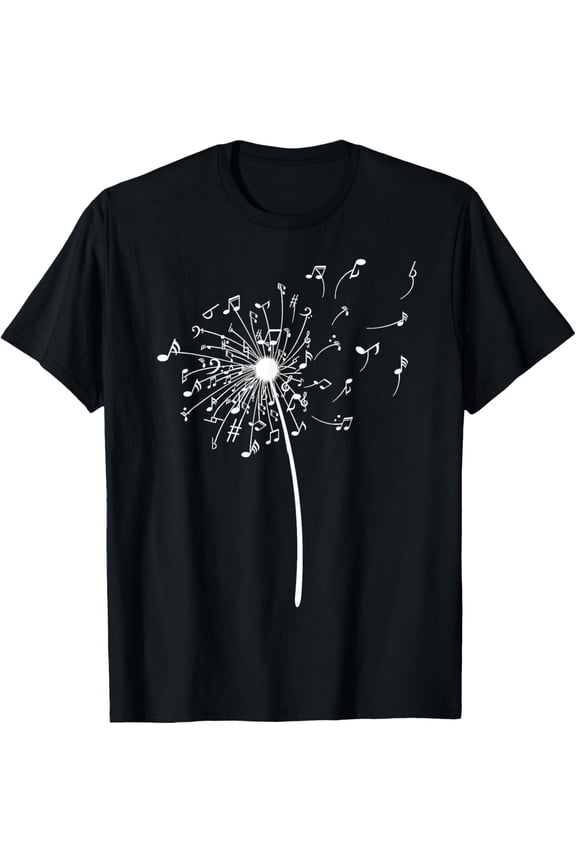 Premium model-Unisex-100% cotton-Funny Music Notes Gift For Men Women Cool Dandelion Flower T-Shirt