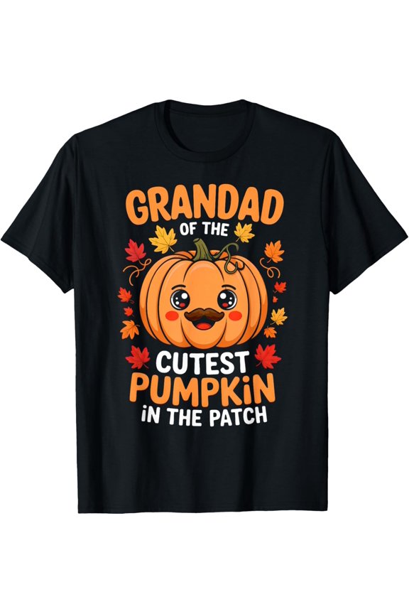 Premium model-Unisex-100% cotton-Grandad Of The Cutest Pumpkin In The Patch Halloween Mens T-Shirt