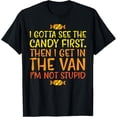 thumbnail image 1 of Premium model-Unisex-100% cotton-Halloween Gotta See Candy First Van Funny Costume Women Men T-Shirt, 1 of 4