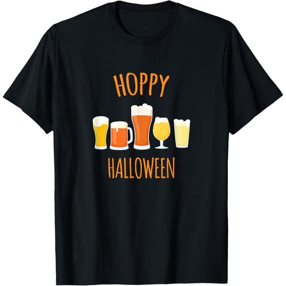 Premium model-Unisex-100% cotton-Hoppy Halloween - Funny Halloween Beer Drinking Gift T-Shirt T-Shirt