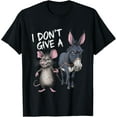 thumbnail image 1 of Premium model-Unisex-100% cotton-I Don't Give a Rats Ass Mouse & Donkey Funny T-Shirt, 1 of 4