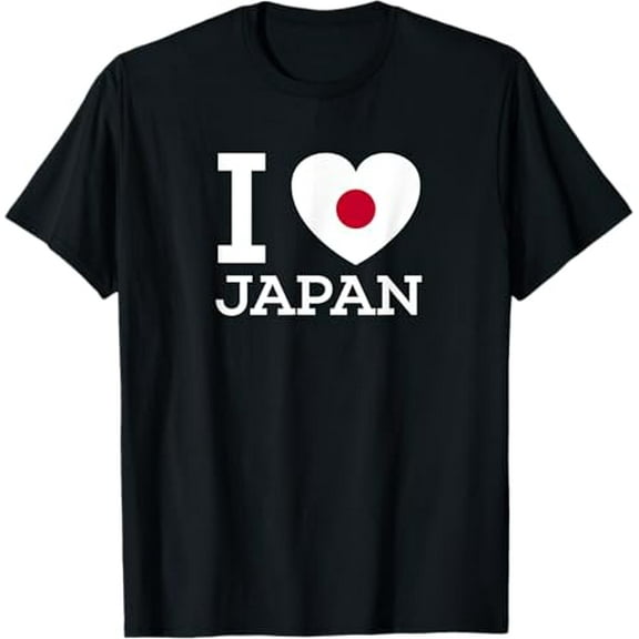 Premium model-Unisex-100% cotton-I Love JAPAN Flag Heart T shirt for Japan Lovers