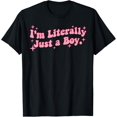 thumbnail image 1 of Premium model-Unisex-100% cotton-I'm Literally Just A Boy T-Shirt, 1 of 1