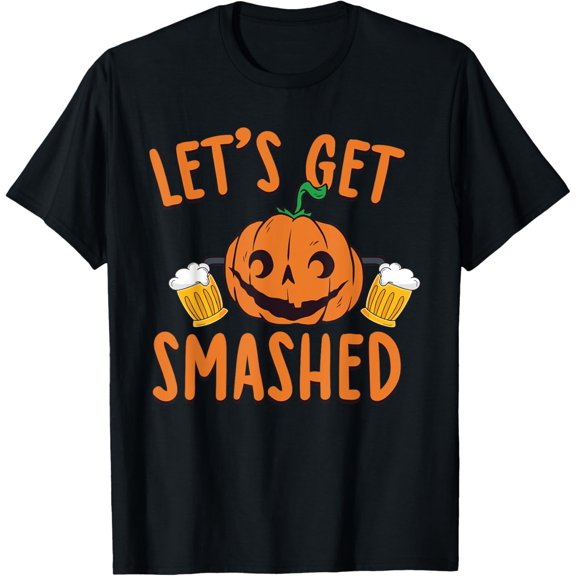 Premium model-Unisex-100% cotton-Let's Get Smashed Halloween Party T-Shirt
