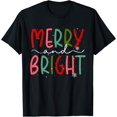 thumbnail image 1 of Premium model-Unisex-100% cotton-Merry And Bright Christmas Women Girls Toddlers Cute T-Shirt, 1 of 4