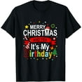 thumbnail image 1 of Premium model-Unisex-100% cotton-Merry Christmas And Yes It's My Birthday Gift Tee T-Shirt, 1 of 4