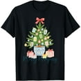 thumbnail image 1 of Premium model-Unisex-100% cotton-Merry Mahjong Christmas Tree Chinoiserie Holiday T-Shirt, 1 of 4