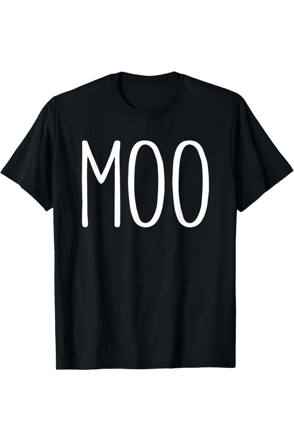 Premium model-Unisex-100% cotton-Moo Shirt Funny Adult Men Women Cow Goes Moo Costume T-Shirt