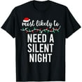 thumbnail image 1 of Premium model-Unisex-100% cotton-Most Likely To Christmas Shirt Matching Family Pajamas Funny T-Shirt, 1 of 4