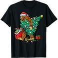 thumbnail image 1 of Premium model-Unisex-100% cotton-Most Wonderful Christmas Co Bigfoot Christmas Tree Lights Xmas Boys Men Sasquax T-Shirt, 1 of 4