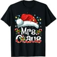 thumbnail image 1 of Premium model-Unisex-100% cotton-Mr and Mrs Claus Couples Matching Christmas Pajamas Santa T-Shirt, 1 of 4