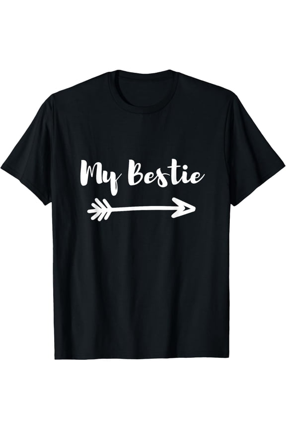 Premium model-Unisex-100% cotton-My Bestie Best Friend Right Arrow T-Shirt