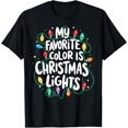 thumbnail image 1 of Premium model-Unisex-100% cotton-My Favorite Colors is Christmas Lights Xmas Party Tee T-Shirt, 1 of 4