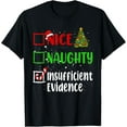 thumbnail image 1 of Premium model-Unisex-100% cotton-Nice Naughty List Funny Christmas List Unisex-Adults T-Shirt Black Small, 1 of 4