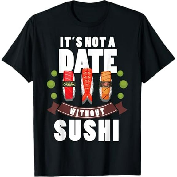 Premium model-Unisex-100% cotton-Nori Asia Sushibar Temaki Japan First Date Yummy Sashimi Sushiman Sushi Food Diner Oriental Wasabi Daikon T-Shirt