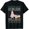 thumbnail image 1 of Premium model-Unisex-100% cotton-Out Here Lookin' Like A Snack Debbie Cakes Christmas Tree T-Shirt, 1 of 4