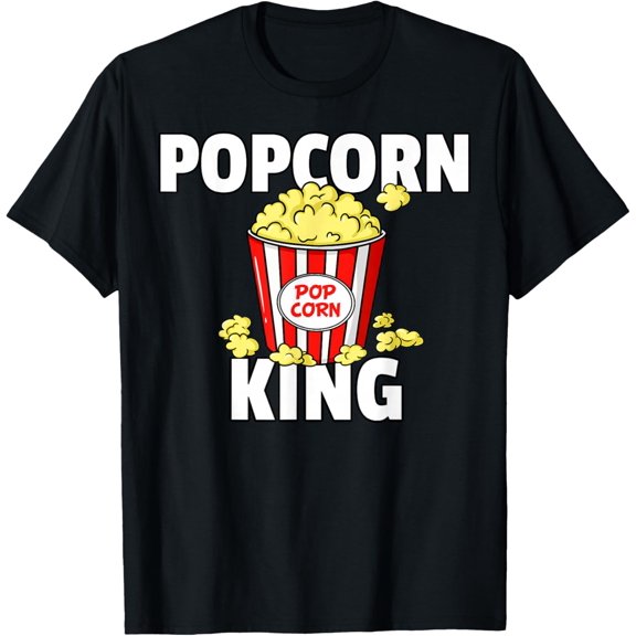 Premium model-Unisex-100% cotton-Popcorn King Cinema Movie Snack T-Shirt