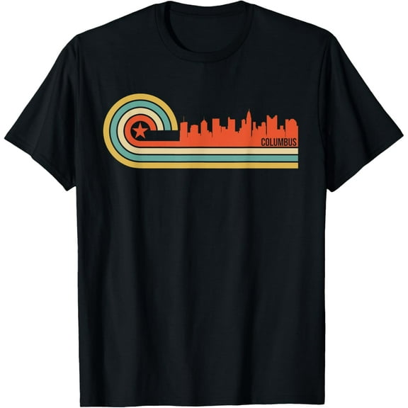 Premium model-Unisex-100% cotton-Retro Columbus T-Shirt - Columbus OH Skyline Shirt T-Shirt