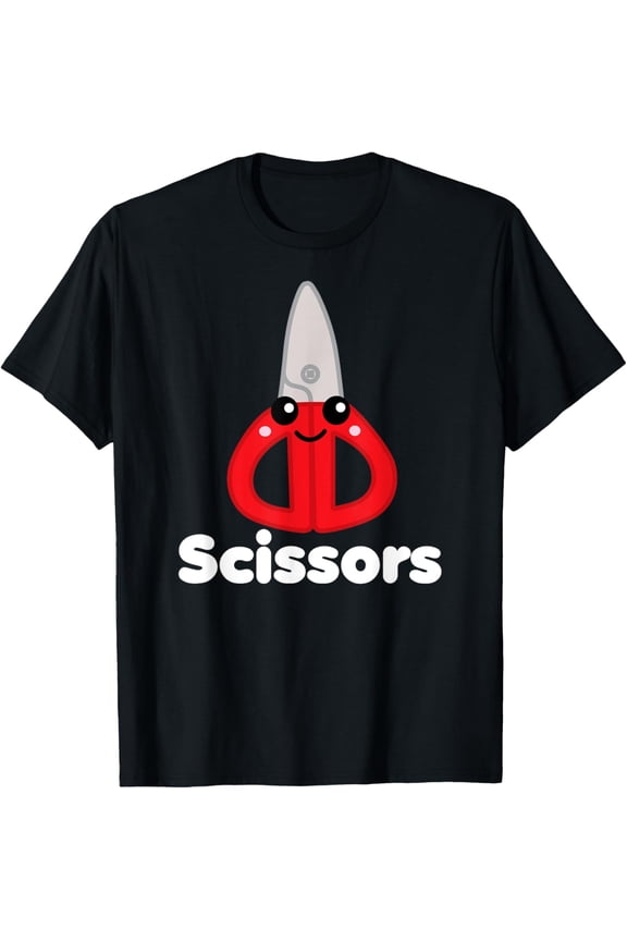 Premium model-Unisex-100% cotton-Rock Paper Scissors Group Halloween Costume Cute Kawaii T-Shirt
