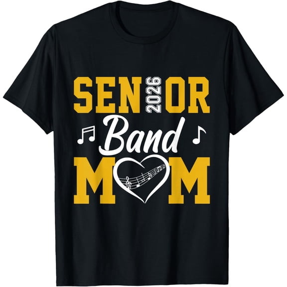 Premium model-Unisex-100% cotton-Senior Band Mom 2026 Marching Band Parent Class of 2026 T-Shirt