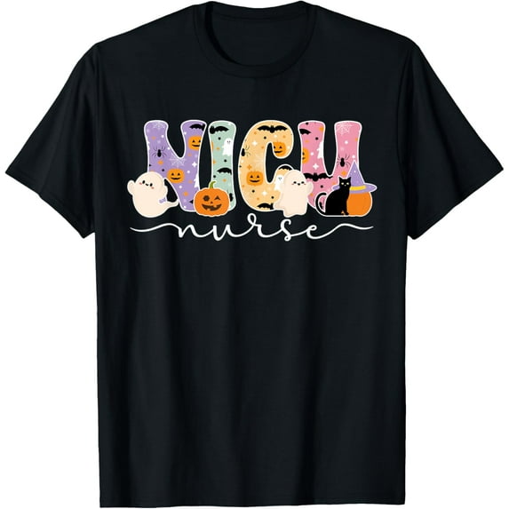 Premium model-Unisex-100% cotton-Spooky NICU Nurse Halloween NICU Nursing T-Shirt