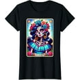 thumbnail image 1 of Premium model-Unisex-100% cotton-Tarot Card Dia De Los Muertos Woman Catrina Day Of The Dead T-Shirt, 1 of 4