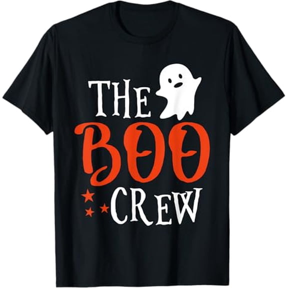Premium model-Unisex-100% cotton-The Boo Crew Shirt - Scary Cute Ghost Halloween T-Shirt