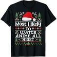 thumbnail image 1 of Premium model-Unisex-100% cotton-Watch Anime all night - Funny Christmas Family Manga Anime T-Shirt, 1 of 4