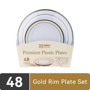 Gold Rim Plastic Plates