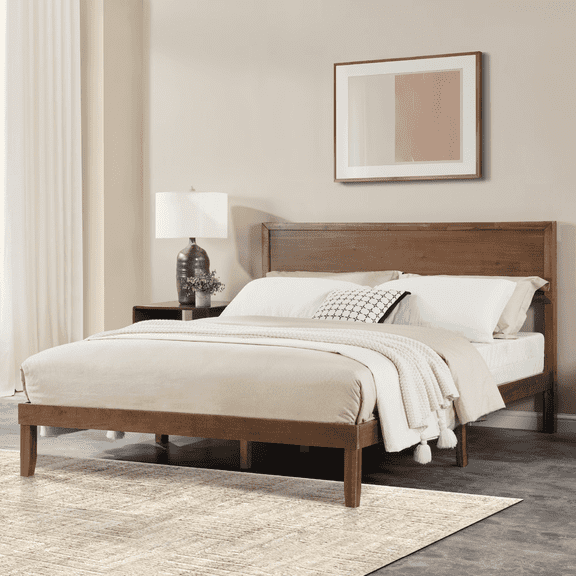Premium Wood King Size Bed Frame - Sturdy and Durable Design, Modern Home Style, Effortlessly Create a Comfortable Bedroom
