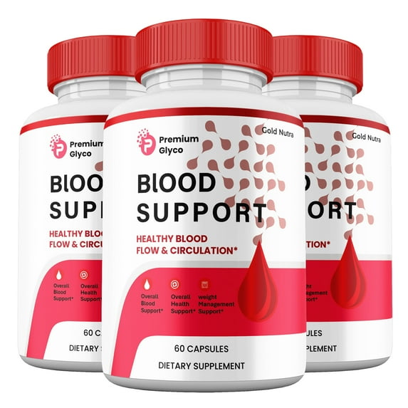 PremiumGlyco Capsules, Premium Glyco Blood Support Pills, Maximum Strength All Natural, 30 Day Supply per Bottle (3 pack)
