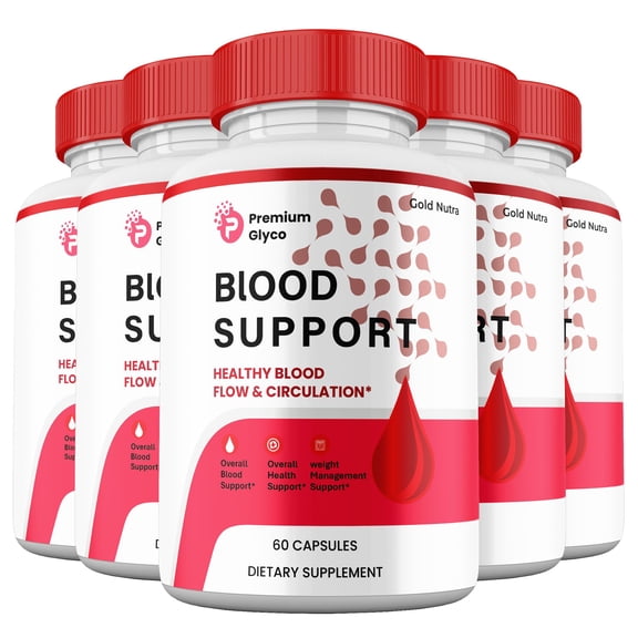 PremiumGlyco Capsules, Premium Glyco Blood Support Pills, Maximum Strength All Natural, 30 Day Supply per Bottle (5 pack)