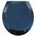 thumbnail image 1 of PremiumToilet Wood Seat with Chrome Hinges Metallic Black, 1 of 1
