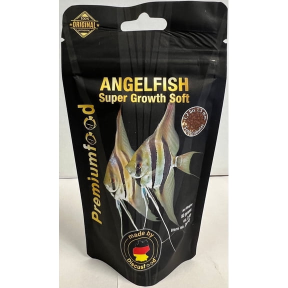 Discusfood - Premiumfood -  Angelfish Super Growth - Soft Fish Food, 2.82 oz Pellets