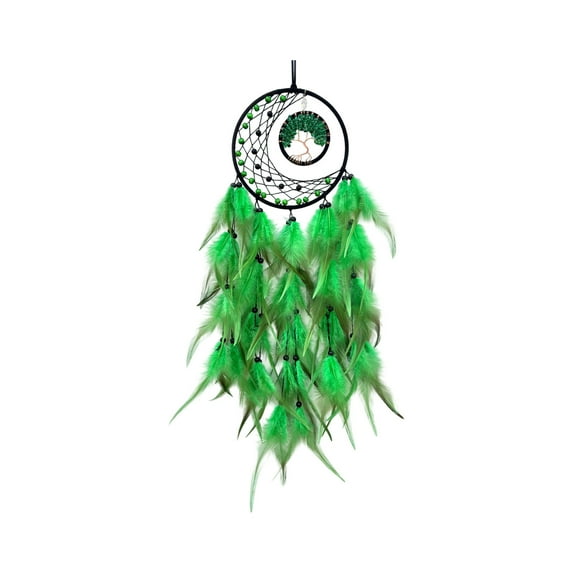 Premiums Feeling Turquoise Tree Of Life Dreamcatcher Charmss Colorful Feathers Wind Chimes Wall Decoration Hangings Blue Green Orange