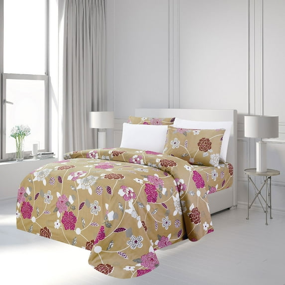 Premius Betty 4 Piece Premium Luxurious Wrinkle-Free Microfiber Sheet Set, Twin