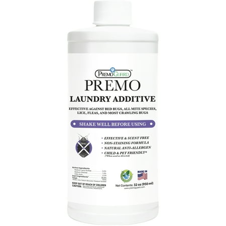 Premo Guard Laundry Additive, Bed Bug and Mite Killer, 32 Ounce Bottle
