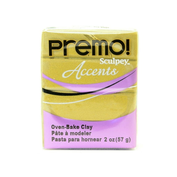 Premo Premium Polymer Clay antique gold, 2 oz. (pack of 5)