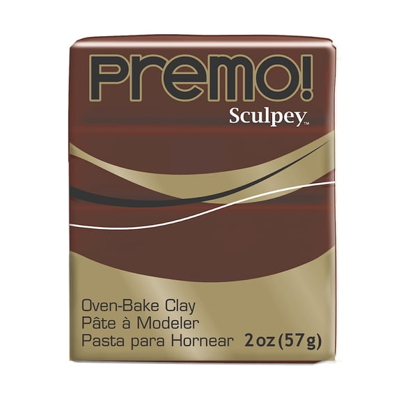 Premo Premium Polymer Clay burnt umber, 2 oz. (pack of 5)