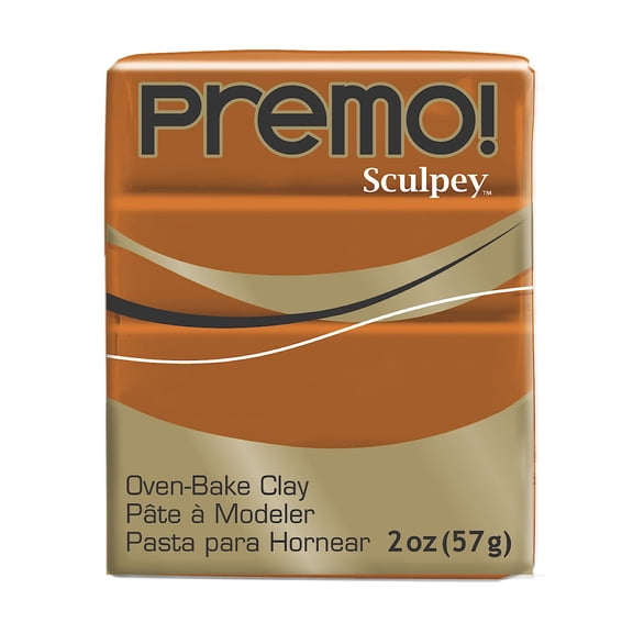 Premo Premium Polymer Clay raw sienna, 2 oz. (pack of 6)