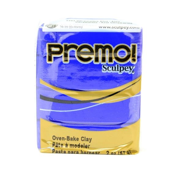 Premo Premium Polymer Clay ultramarine blue, 2 oz. (pack of 5)