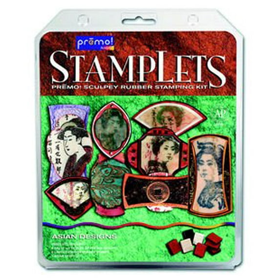 Premo Stamplets - Asian Designs - Sculpey Rubber Stamping Kit