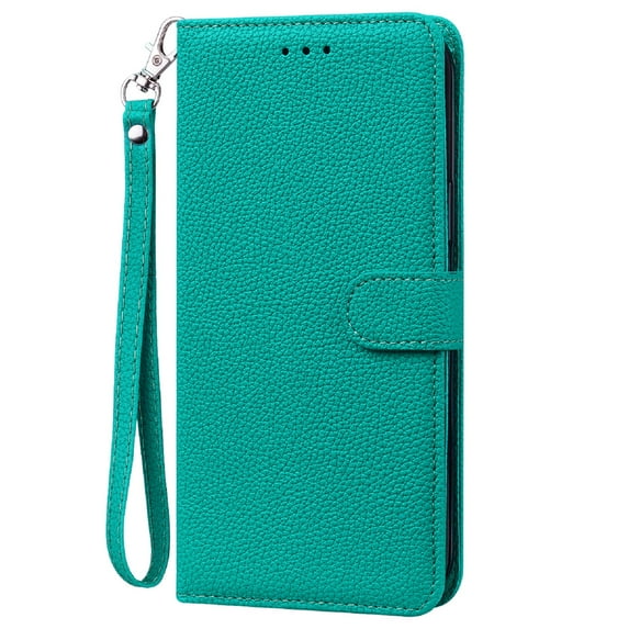 Premuim PU Leather Wallet Case Compatible for Samsung Galaxy Note 20, Card Slots Stand Feature Magnetic Clasp Short Strap Cover for Samsung Galaxy Note 20 6.7 Inch,Green